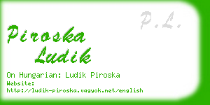 piroska ludik business card